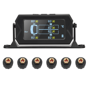 PSTS610o Truck Tire Pressure Sensor 3.2-inch LCD Solar Digital TMPS 15Bar Bus Tire Pressure Sensing Battery 1000 mAh 4.0 / 5.0 Bluetooth monitori
