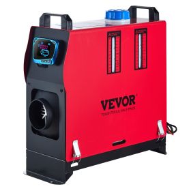 VEVOR 5KW Diesel Air Heater All in One 1 Air Outlet Diesel Heater 12V Remote Control Parking Heater Silencer with Blue LCD Switch for RV Trucks B
