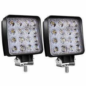 LED Light Bar 2PCS 4inch 48W Square LED Pod Light Spot Light Off Road Light LED Fog Light Truck Light Driving Light Boat Light Pickup SUV ATV UTV
