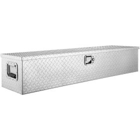 VEVOR Heavy Duty Aluminum Truck Bed Tool Box, Diamond Plate Tool Box with Side Handle and Lock Keys, Storage Tool Box Chest Box Organizer for Pic