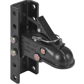 VEVOR Adjustable Trailer Coupler and 5-Position Channel Bracket Kit, 2-5/16" Hitch Ball, 15000 lbs Capacity, Heavy Duty Cast Channel-Mount Couple