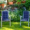 2Pcs Waterproof Rocking Chair Cushion Upper And Lower Back And Seat Sets with Non-Slip Ties Oxford Cloth Surface Polyester Filling Comfortable for Ind