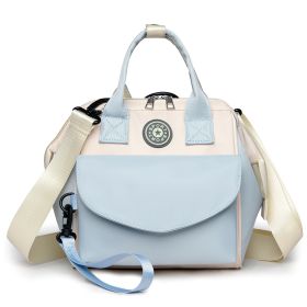 Baby Nappy Diaper Bag with 6 Pockets Burp Cloth Adjustable Shoulder Strap Detachable Small Bag Multifunctional Diaper Changing Bag with 2 Insulated Po (Option: DiaperBagBlue)
