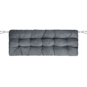 Bench Seat Cushion For Indoor Outdoor Furniture Non Slip Long Chair Cushion with Ties Strap Waterproof Swing Cushion 51.18x19.68IN For Garden Patio Ba (Option: Waterproof10LGrey)