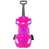 Ride on Push Car 4-Wheel Children Sliding Push Car W/ Colorful Flashing Light Music Handrail Guardrail Push Rod