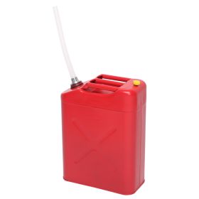 20L 0.6mm Oil Drum Red With Plastic Oil Pouring Pipe (Color: Red)