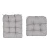 2Pcs Waterproof Rocking Chair Cushion Upper And Lower Back And Seat Sets with Non-Slip Ties Oxford Cloth Surface Polyester Filling Comfortable for Ind