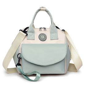 Baby Nappy Diaper Bag with 6 Pockets Burp Cloth Adjustable Shoulder Strap Detachable Small Bag Multifunctional Diaper Changing Bag with 2 Insulated Po (Option: DiaperBagGreen)