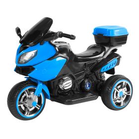 3 Wheel Motorcycle For Kids Aged 1-6 Battery Powered Ride On Toy Electric Tricycle w/Music Story Broadcasting Headlight Rear Light Forward Reverse (Option: 3WheelsKidsMotorcycleSky)