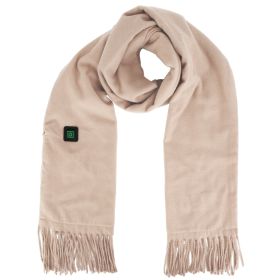 Electric Heated Winter Scarf USB Heating Neck Wrap Unisex Heated Neck Shawl Soft Warm Scarves 3 Heating Modes for Outdoor Cycling Skiing Skating (Option: HeatedScarfKhaki)