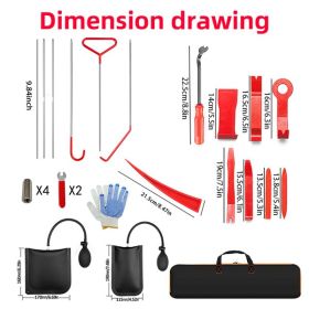 Red Triangle Long U Hook Set-G (Color: Red)