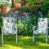 2Pcs Waterproof Rocking Chair Cushion Upper And Lower Back And Seat Sets with Non-Slip Ties Oxford Cloth Surface Polyester Filling Comfortable for Ind