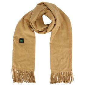 Electric Heated Winter Scarf USB Heating Neck Wrap Unisex Heated Neck Shawl Soft Warm Scarves 3 Heating Modes for Outdoor Cycling Skiing Skating (Option: HeatedScarfBrown)