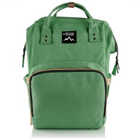 Mummy Diaper Bag Backpack Water-Resistant Large Capacity Travel Nappy Backpack Baby Nursing Handbag for Mom Dad Baby Care (Option: NappyDiaperBagGreen)
