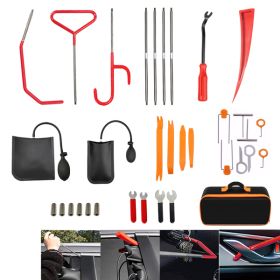 34 Piece Set With Triangle Yellow Rocker Emergency Tool Kit Car Door Hook Tool (Option: Car emergency tools)
