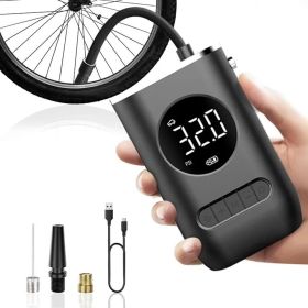 Tire Inflator Portable Air Compressor,Portable Electric Inflator 150PSI Cordless Electric Ball Inflator Rechargeable Bicycle Air  Inflator With D (Option: 4000mah)
