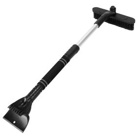 3 In 1 Windshield Ice Scraper Extendable Car Snow Removal Tool Telescoping Car Broom Snow Shovel Automobile Frost Removal (Option: SnowBrushBlack)