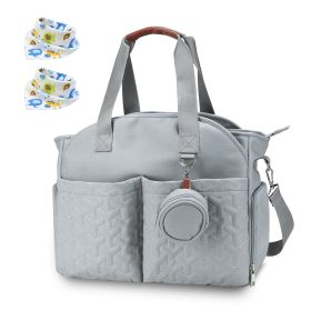 Breast Pump Bag Diaper Tote Bag with Detachable Shoulder Strap Side Pocket Free Baby Bibs Compatible with Spectra S1 S2 Medela (Option: DiaperBagLightBlue)