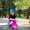Ride on Push Car 4-Wheel Children Sliding Push Car W/ Colorful Flashing Light Music Handrail Guardrail Push Rod