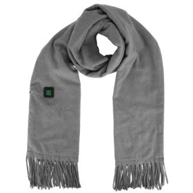 Electric Heated Winter Scarf USB Heating Neck Wrap Unisex Heated Neck Shawl Soft Warm Scarves 3 Heating Modes for Outdoor Cycling Skiing Skating (Option: HeatedScarfGrey)