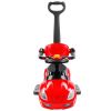 Ride on Push Car 4-Wheel Children Sliding Push Car W/ Colorful Flashing Light Music Handrail Guardrail Push Rod