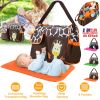 Baby Nappy Diaper Bags Mummy Diaper Duffel Shoulder Bags w/ Wipeable Diaper Changing Pad Transparent Bag Travel Tote Handbags For Overnights
