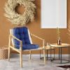 2Pcs Waterproof Rocking Chair Cushion Upper And Lower Back And Seat Sets with Non-Slip Ties Oxford Cloth Surface Polyester Filling Comfortable for Ind