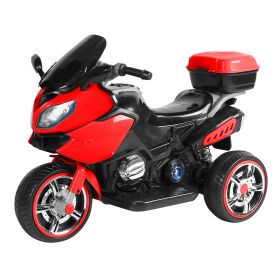 3 Wheel Motorcycle For Kids Aged 1-6 Battery Powered Ride On Toy Electric Tricycle w/Music Story Broadcasting Headlight Rear Light Forward Reverse (Option: 3WheelsKidsMotorcycleRed)