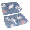 2Pcs Waterproof Rocking Chair Cushion Upper And Lower Back And Seat Sets with Non-Slip Ties Oxford Cloth Surface Polyester Filling Comfortable for Ind